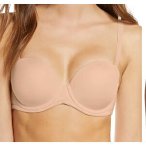 Wacoal bra 854119 Red Carpet Convertible Strapless tan 38DDD 38E